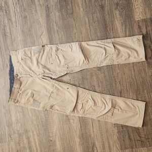 Khaki stretch utility pants